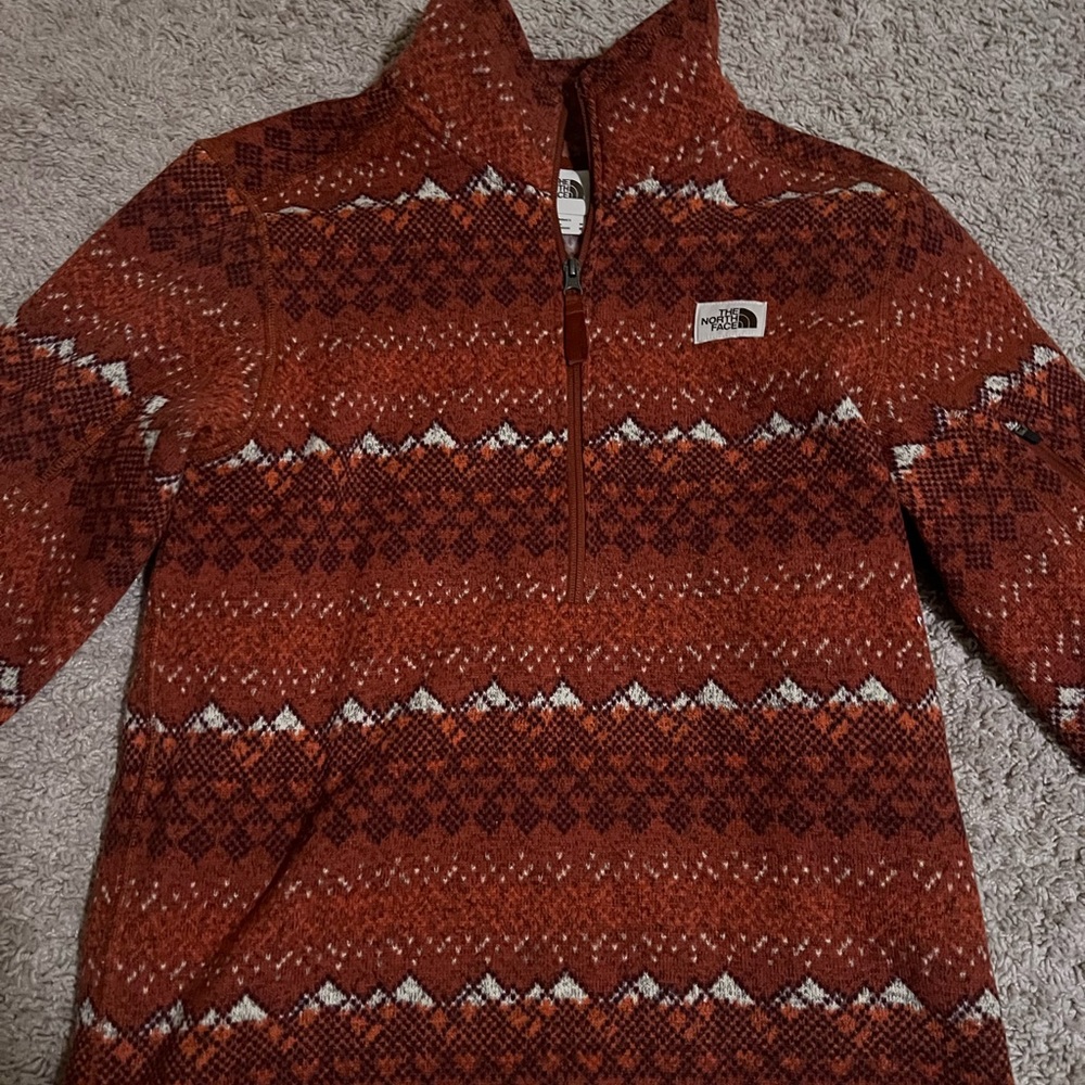 North face quarter zip fleece men's M